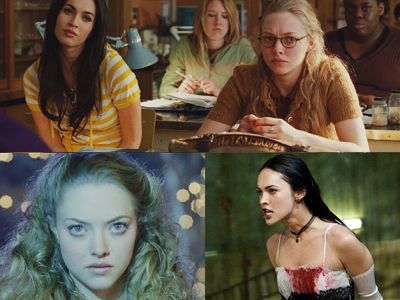 Images of Megan Fox and Amanda Seyfried from JENNIFER'S BODY